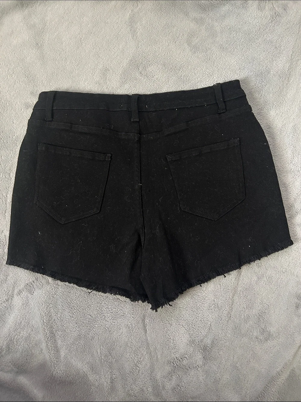 Altar'd State Black Fringe Denim Shorts